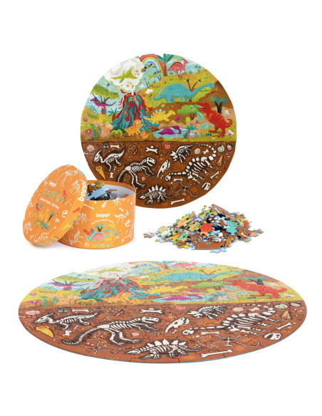 2CD-8D7-EE0,Puzzle rotund, 150 piese, Boppi - Dinozauri 2CD-8D7-EE0,Puzzle rotund, 150 piese, Boppi - Dinozauri