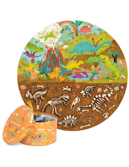 2CD-8D7-EE0,Puzzle rotund, 150 piese, Boppi - Dinozauri 2CD-8D7-EE0,Puzzle rotund, 150 piese, Boppi - Dinozauri