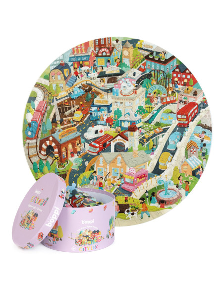 707-433-2AC,Puzzle rotund, 150 piese, Boppi - Orasul 707-433-2AC,Puzzle rotund, 150 piese, Boppi - Orasul