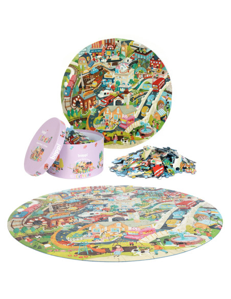 707-433-2AC,Puzzle rotund, 150 piese, Boppi - Orasul 707-433-2AC,Puzzle rotund, 150 piese, Boppi - Orasul