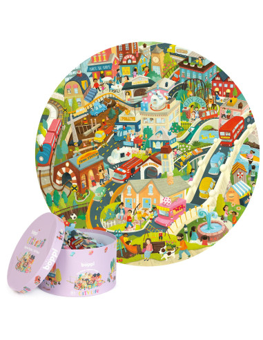 707-433-2AC,Puzzle rotund, 150 piese, Boppi - Orasul 707-433-2AC,Puzzle rotund, 150 piese, Boppi - Orasul