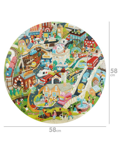707-433-2AC,Puzzle rotund, 150 piese, Boppi - Orasul 707-433-2AC,Puzzle rotund, 150 piese, Boppi - Orasul