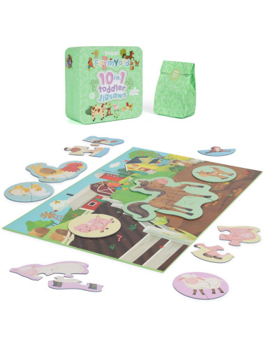 641-7DD-794,Puzzle progresiv Toddler 10 in 1, Boppi - Ferma