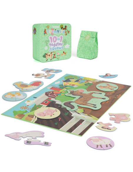 641-7DD-794,Puzzle progresiv Toddler 10 in 1, Boppi - Ferma