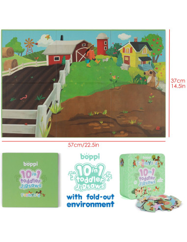 641-7DD-794,Puzzle progresiv Toddler 10 in 1, Boppi - Ferma