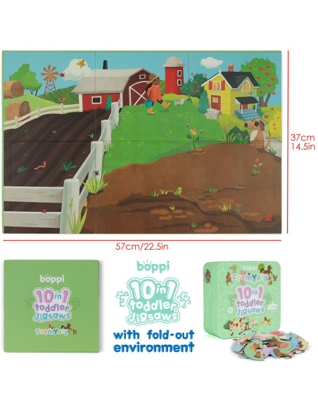 641-7DD-794,Puzzle progresiv Toddler 10 in 1, Boppi - Ferma