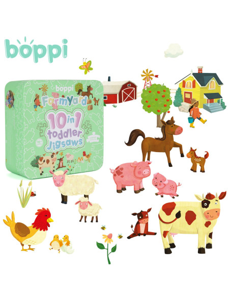 641-7DD-794,Puzzle progresiv Toddler 10 in 1, Boppi - Ferma