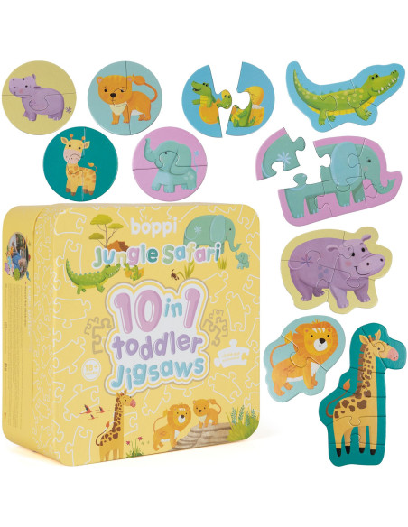 A99-258-BA8,Puzzle progresiv Toddler 10 in 1, Boppi - Jungla Safari