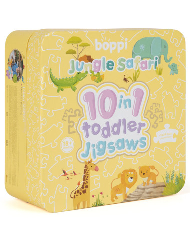A99-258-BA8,Puzzle progresiv Toddler 10 in 1, Boppi - Jungla Safari