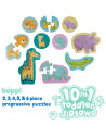 A99-258-BA8,Puzzle progresiv Toddler 10 in 1, Boppi - Jungla Safari