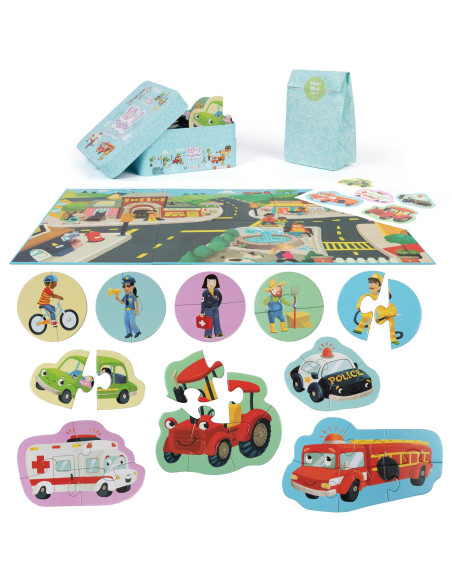F53-1FF-5B1,Puzzle progresiv Toddler 10 in 1, Boppi - Vehicule F53-1FF-5B1,Puzzle progresiv Toddler 10 in 1, Boppi - Vehicule