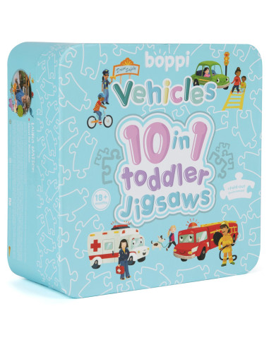 F53-1FF-5B1,Puzzle progresiv Toddler 10 in 1, Boppi - Vehicule F53-1FF-5B1,Puzzle progresiv Toddler 10 in 1, Boppi - Vehicule