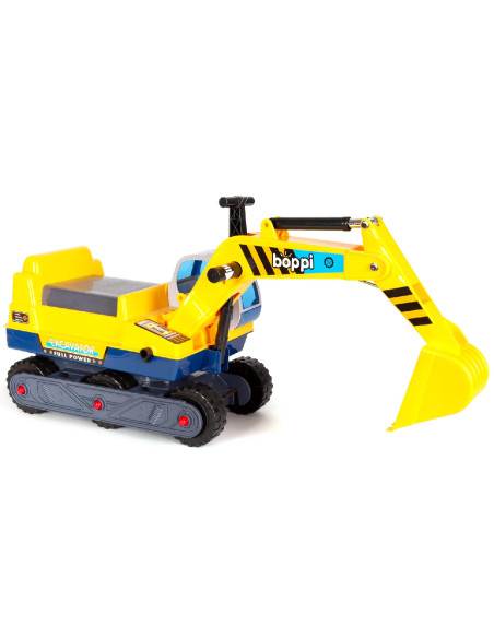 D64-9FD-F29,Jucarie Excavator Ride On, Boppi, cu cabina rotativa si casca de protectie