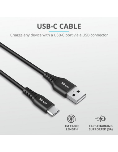Cablu incarcare Trust Ndura USB To USB-C Cable 1m,TR-23568