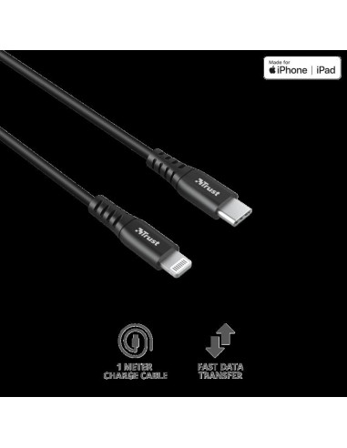 Cablu incarcare Trust Ndura USB-C to Lightning Cable 1m,TR-23569