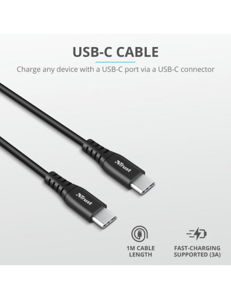 Cablu incarcare Trust Ndura USB-C To USB-C Cable 1m,TR-23765