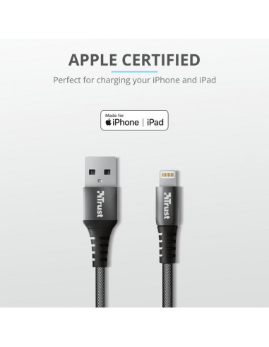 Cablu incarcare Trust Keyla Extra-Strong USB To Lightning Cable