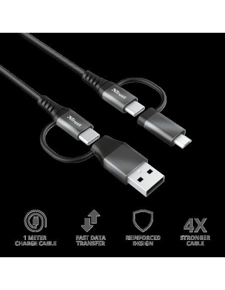 Cablu incarcare Trust Keyla Extra-Strong 4-In-1 USB Cable
