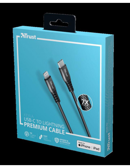 Cablu incarcare Trust Keyla Extra-Strong USB-C To Lightning