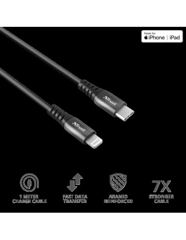 Cablu incarcare Trust Keyla Extra-Strong USB-C To Lightning