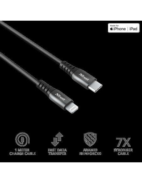 Cablu incarcare Trust Keyla Extra-Strong USB-C To Lightning