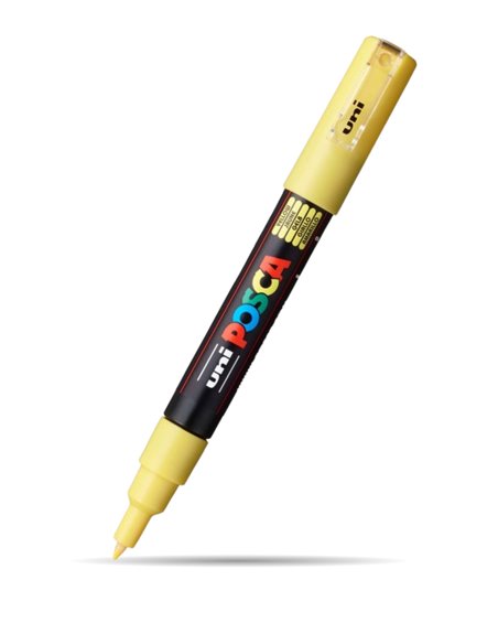Marker UNI Posca PC-1M, varf 0.7 - 1 mm, Galben