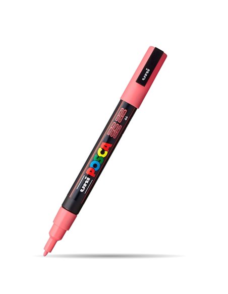 Marker UNI Posca PC-3M, varf 0.9 - 1.3 mm, Roz Corai