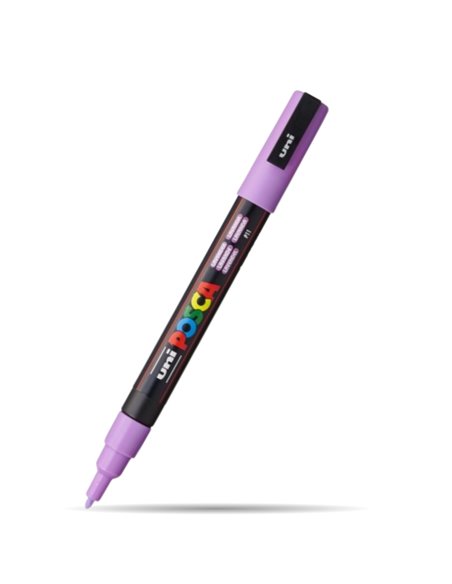 Marker UNI Posca PC-3M, varf 0.9 - 1.3 mm, Mov Lavanda