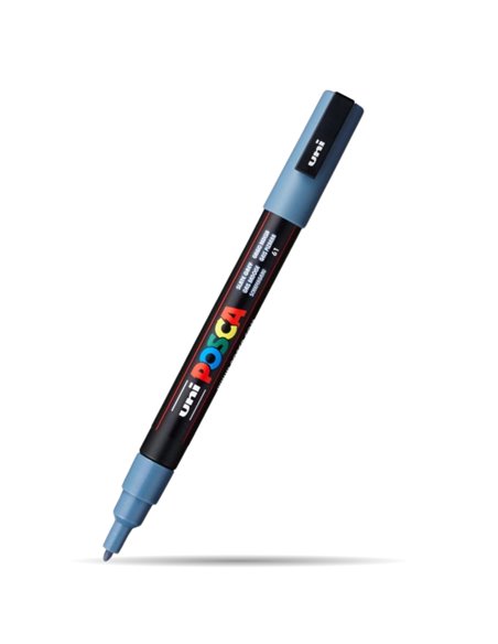 Marker UNI Posca PC-3M, varf 0.9 - 1.3 mm, Gri Albastrui