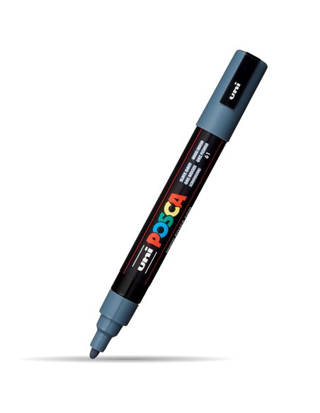 Marker UNI Posca PC-5M, 1.8 - 2.5 mm, Gri albastrui/Slate grey