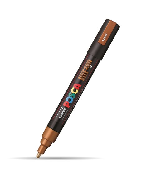 Marker UNI Posca PC-5M, varf 1.8 - 2.5 mm, Bronz