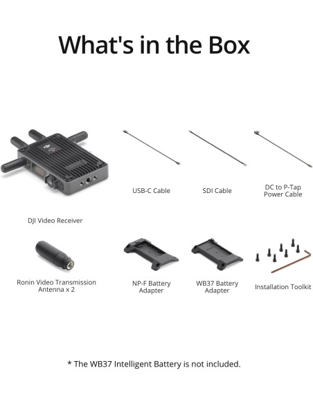 CP.RN.00000319.03,DJI Video Receiver, 1080p/60fps, 6km, Dual-Link SDI, HDMI, Negru