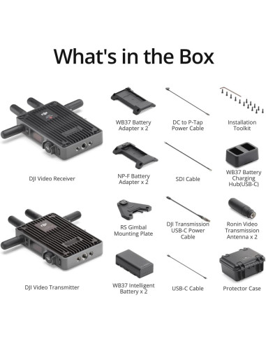 CP.RN.00000318.03,DJI Transmission (Standard Combo), 1080p/60fps, 6km, Transmitator si Receiver, Dual-Link SDI + HDMI, Negru