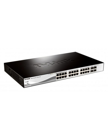 Switch D-Link DES-1210-28P, 24 porturi 10/100Mbps, 2 porturi