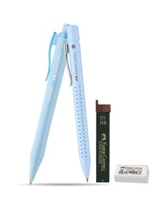 Set Faber-Castell creion mecanic 0.5mm, rezerve si pix, Motiv Blue sky