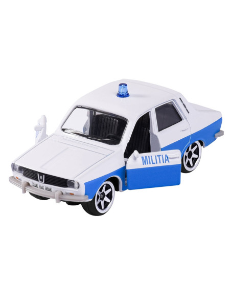 S212052010SRO-MAA,Masinuta Majorette Dacia 1300 militia alb albastru
