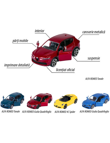 S212053178SII,Set Majorette Alfa Romeo cu 5 masinute