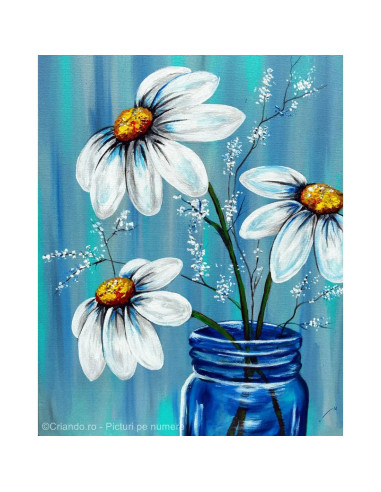 PDP572_5040,Pictura pe numere Flori 40x50 cm PDP572