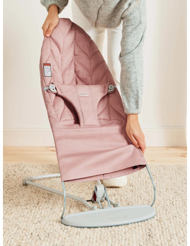 BS-006222A,BabyBjorn - Balansoar Bliss Dusty Pink cu aspect delicat de petala, tesatura matlasata