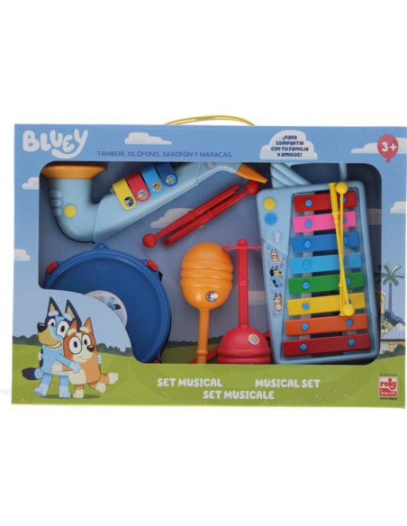 RG2436,Set Xilofon, Tamburina, Saxofon si Maracas Bluey