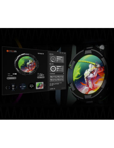 SL360,Cooler procesor cu lichid cu display ID-Cooling SL360 negru iluminare aRGB