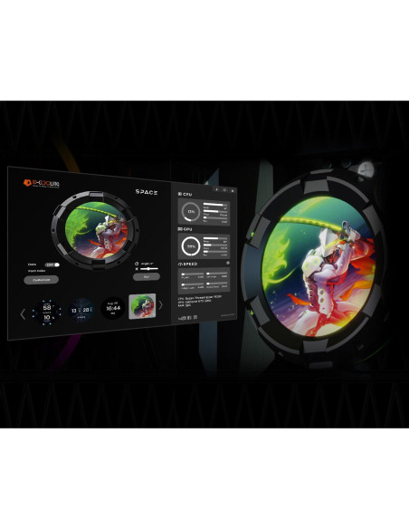SL360,Cooler procesor cu lichid cu display ID-Cooling SL360 negru iluminare aRGB