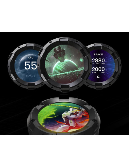 SL360,Cooler procesor cu lichid cu display ID-Cooling SL360 negru iluminare aRGB