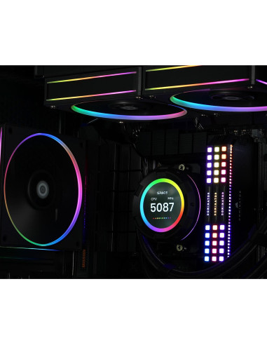 SL360,Cooler procesor cu lichid cu display ID-Cooling SL360 negru iluminare aRGB