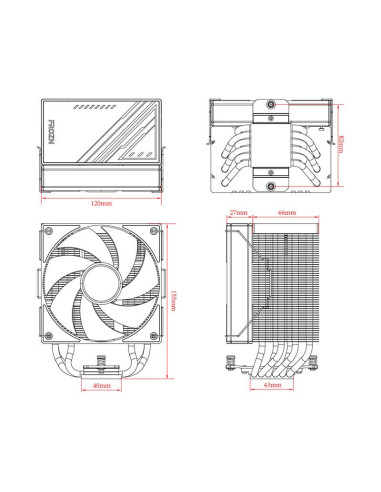 FROZN-A610-ARGB,Cooler procesor ID-Cooling FROZN A610 iluminare aRGB FROZN-A610-ARGB,Cooler procesor ID-Cooling FROZN A610 iluminare aRGB