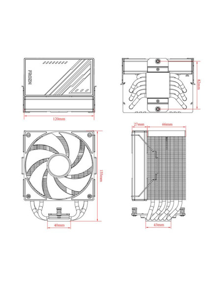 FROZN-A610-ARGB,Cooler procesor ID-Cooling FROZN A610 iluminare aRGB FROZN-A610-ARGB,Cooler procesor ID-Cooling FROZN A610 iluminare aRGB
