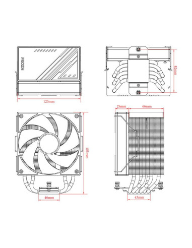 FROZN-A610-BLACK,Cooler procesor ID-Cooling FROZN A610 negru