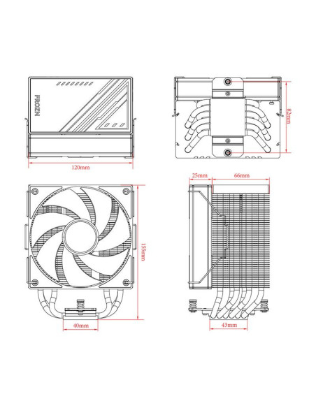 FROZN-A610-BLACK,Cooler procesor ID-Cooling FROZN A610 negru