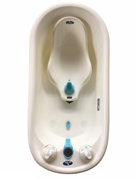 10130790001,Set cadita 88 cm cu termometru, reductor si accesorii, White Blue