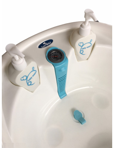 10130790001,Set cadita 88 cm cu termometru, reductor si accesorii, White Blue